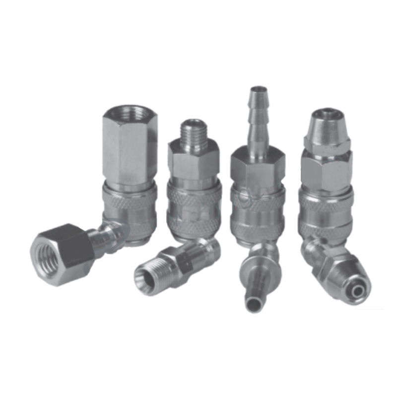 QKD-X MINI Typ einhändige und halbautomatische pneumatische Schnellkupplung (Messing)